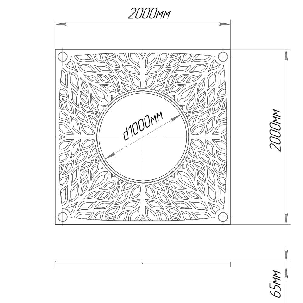 Приствольная решетка для дерева ZKING CRUST 2х2м Черная в Златоусте фото