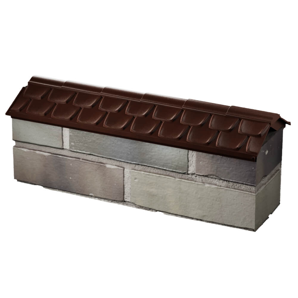 Парапет Zking Эльбрус Коричневый с посадкой на 0.5 кирпича (130мм) в Златоусте фото