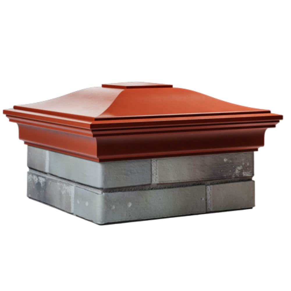 Колпак Zking Монблан Красный на столб 1.5х1.5 кирпича (385х385мм) в Златоусте фото