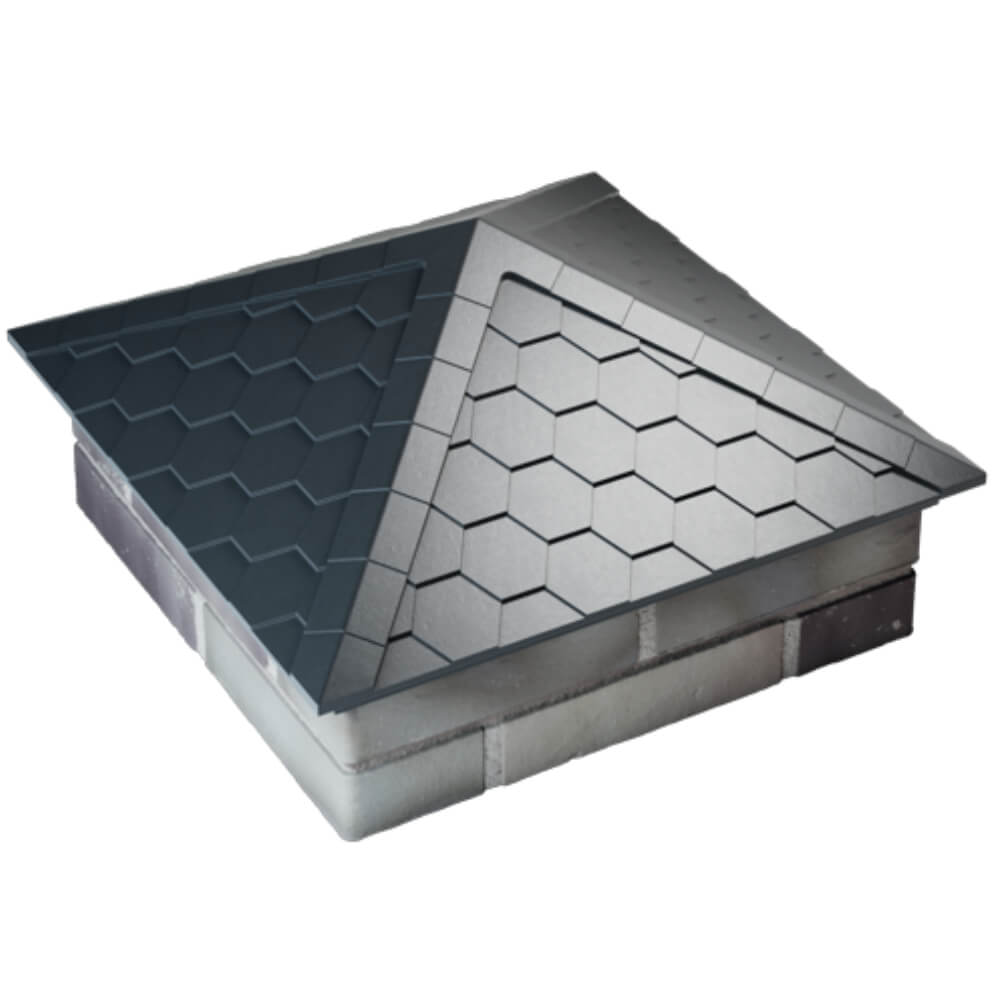 Колпак Zking Эверест Серый на столб 2х2 кирпича (535х535мм) Златоуст фото