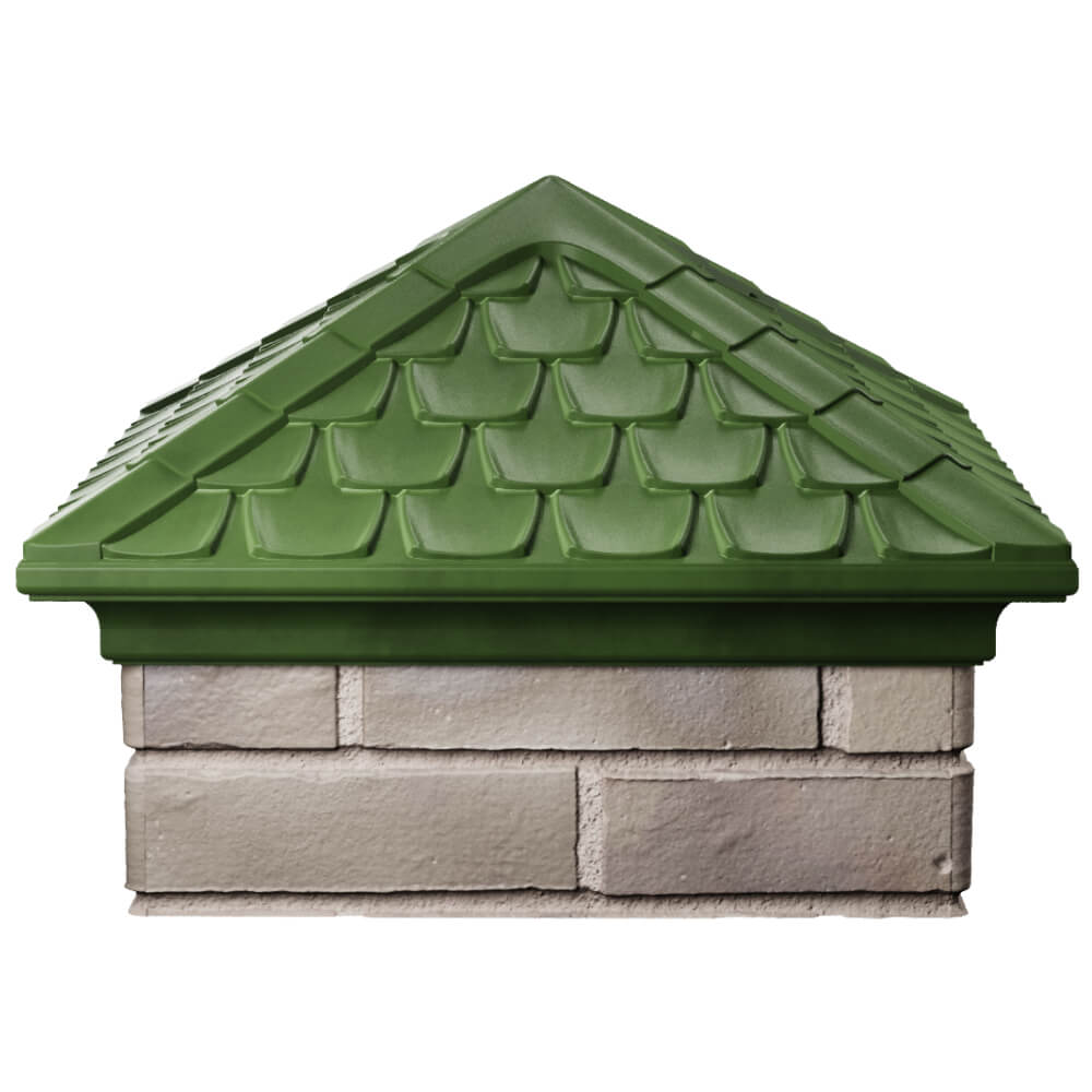 Колпак Zking Эльбрус Зеленый на столб 1.5х1.5 кирпича (385х385мм) Златоуст фото