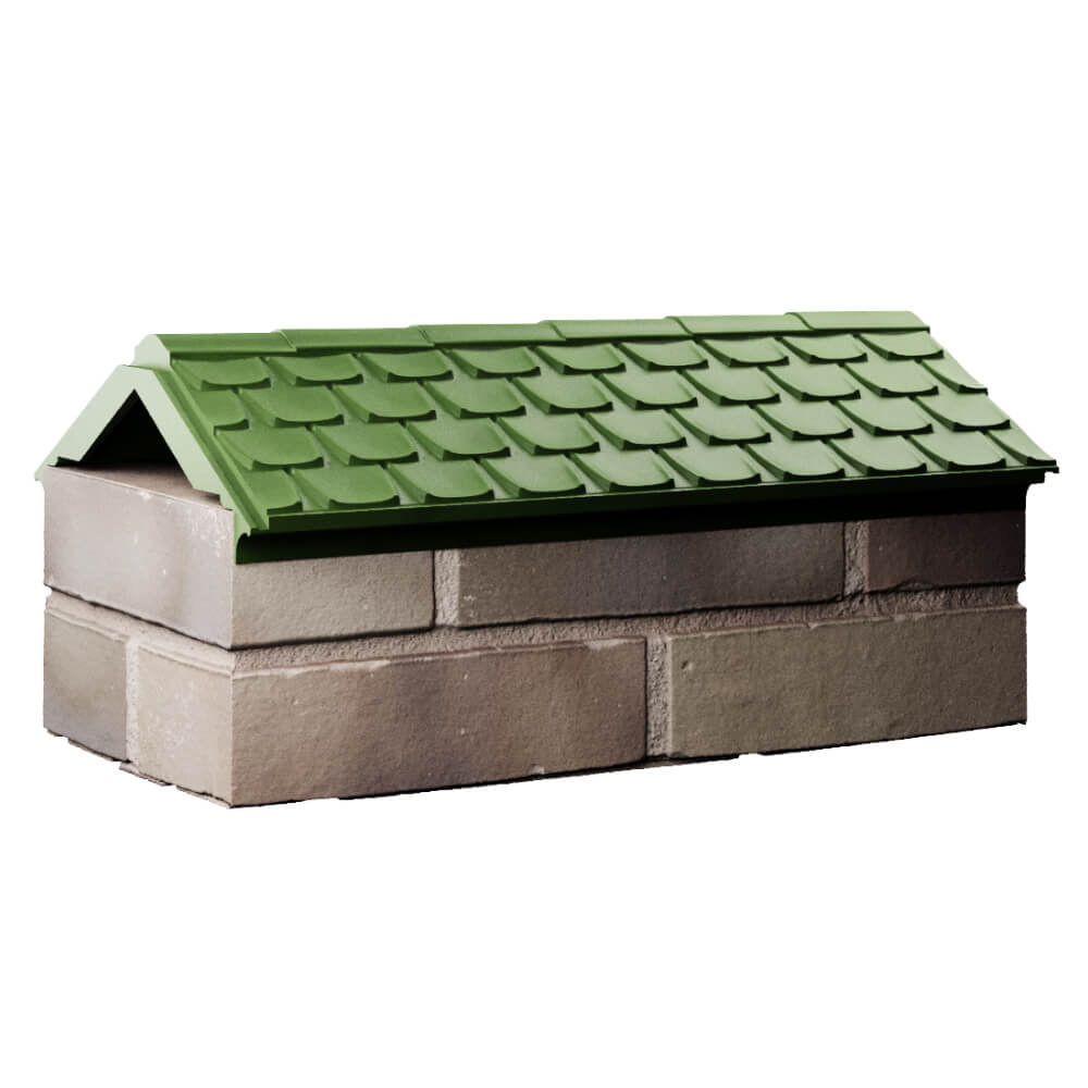 Парапет Zking Эльбрус Зеленый с посадкой на 1 кирпич (255мм) Златоуст фото