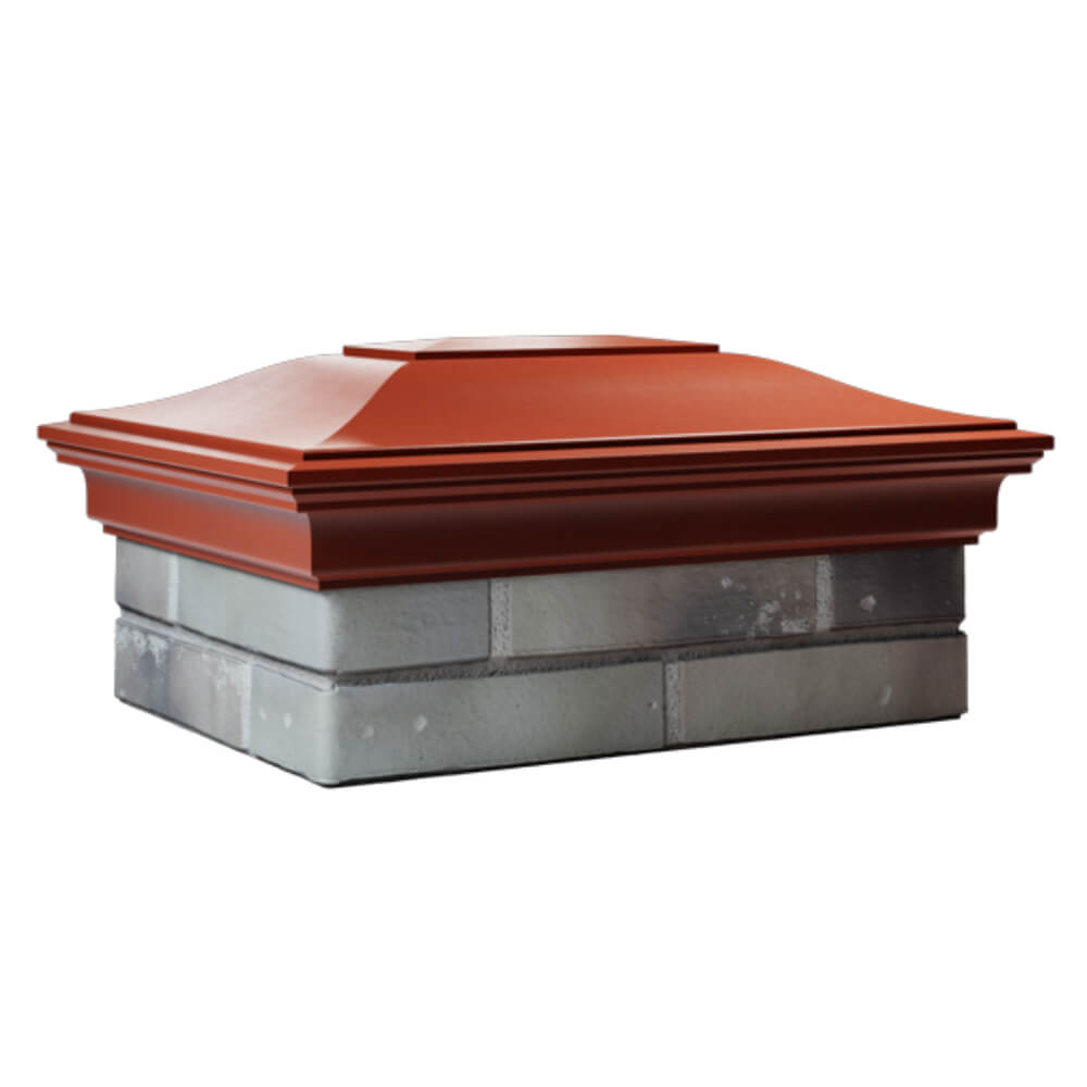 Колпак Zking Монблан Красный на столб 2х1.5 кирпича (515х385мм) в Златоусте фото