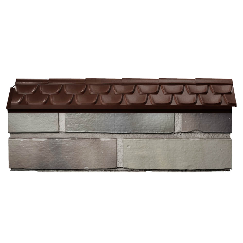 Парапет Zking Эльбрус Коричневый с посадкой на 0.5 кирпича (130мм) в Златоусте фото