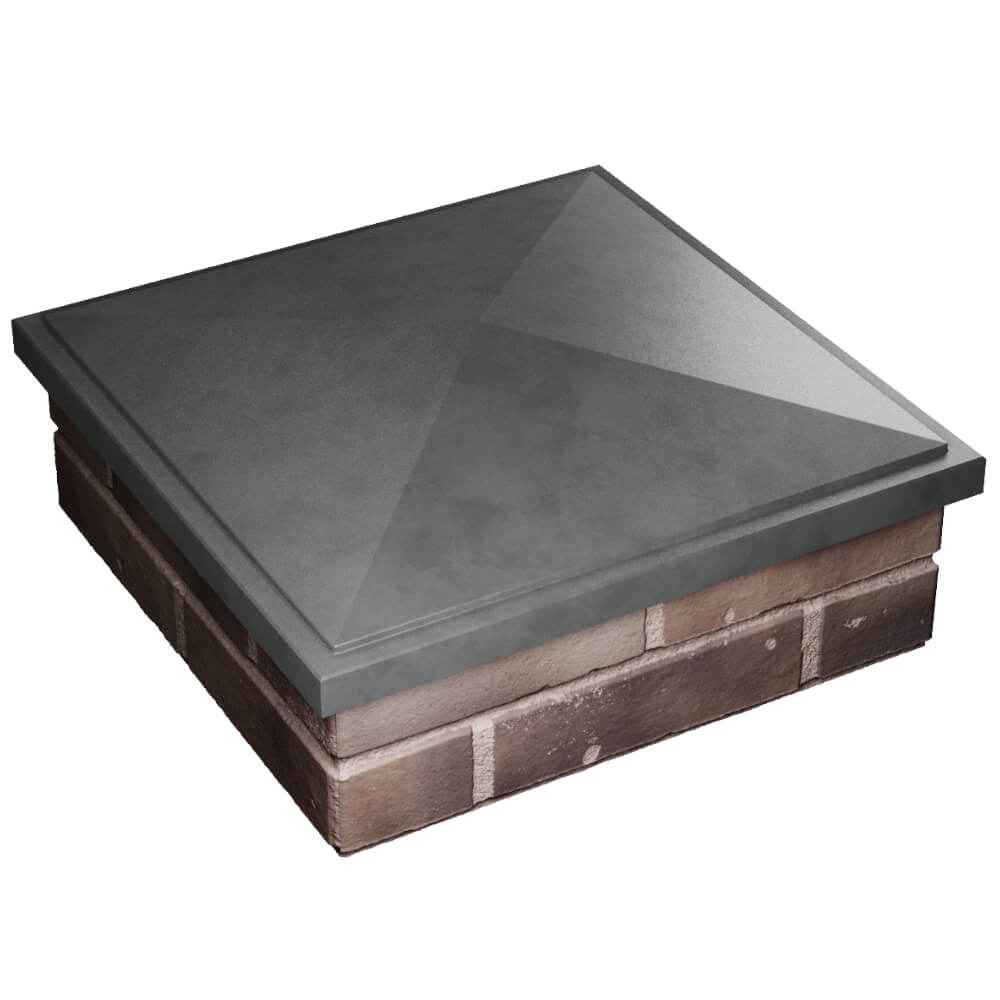 Колпак Zking БонаМоно Серый на столб 2х2 кирпича (515х515, 530х530мм) в Златоусте фото