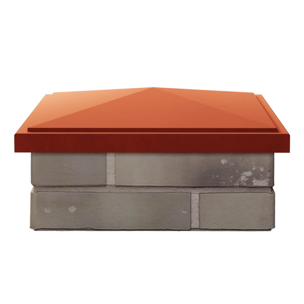 Колпак Zking БонаМоно Красный на столб 1.5х1.5 кирпича (385х385, 400х400мм) Златоуст фото