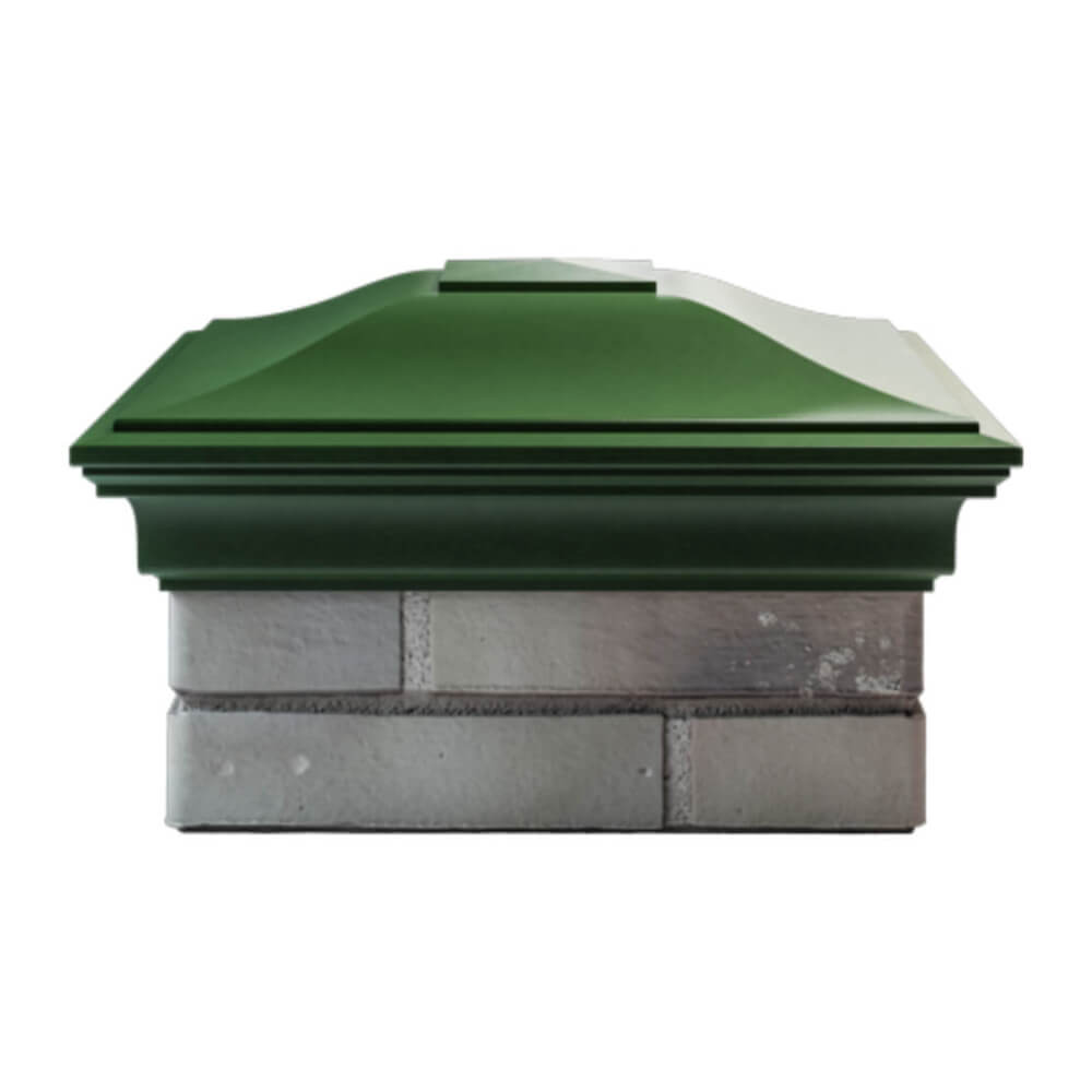 Колпак Zking Монблан Зеленый на столб 1.5х1.5 еврокирпича 0.7НФ (355х355мм) Златоуст фото