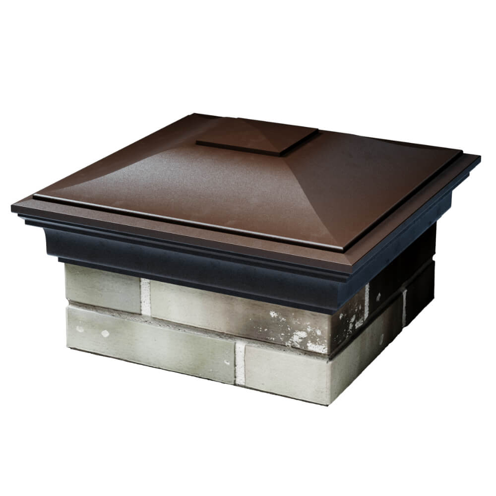 Колпак Zking Монблан Коричневый на столб 1.5х1.5 кирпича (385х385мм) в Златоусте фото