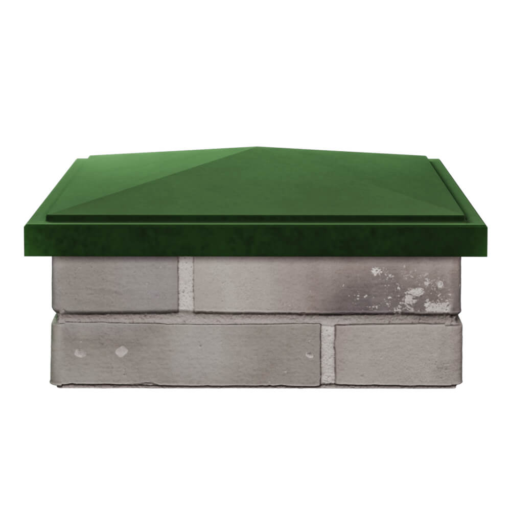 Колпак Zking БонаМоно Зеленый на столб 1.5х1.5 кирпича (385х385, 400х400мм) Златоуст фото