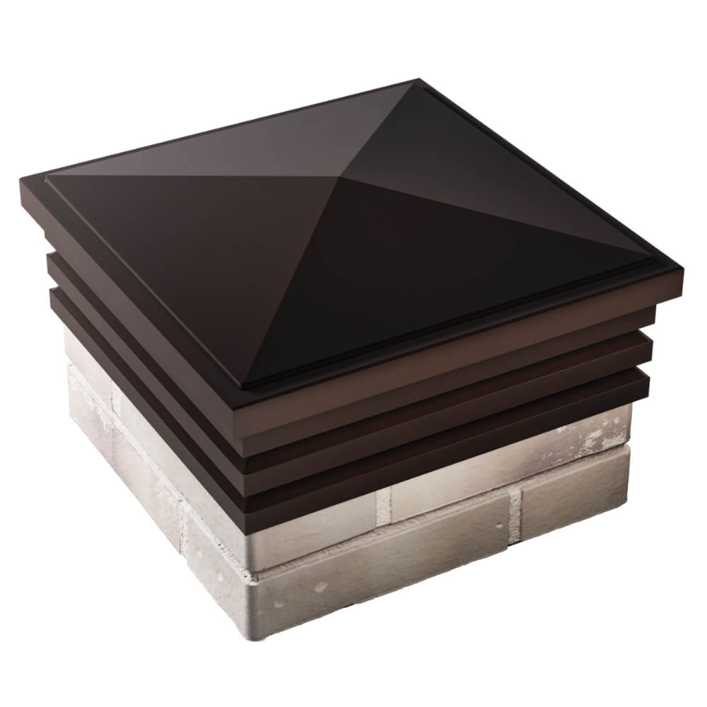 Колпак Zking Бона ХайТек Коричневый на столб 1.5х1.5 кирпича (385х385мм) в Златоусте фото