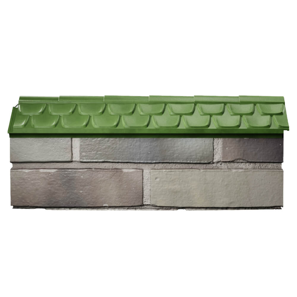 Парапет Zking Эльбрус Зеленый с посадкой на 0.5 кирпича (130мм) в Златоусте фото