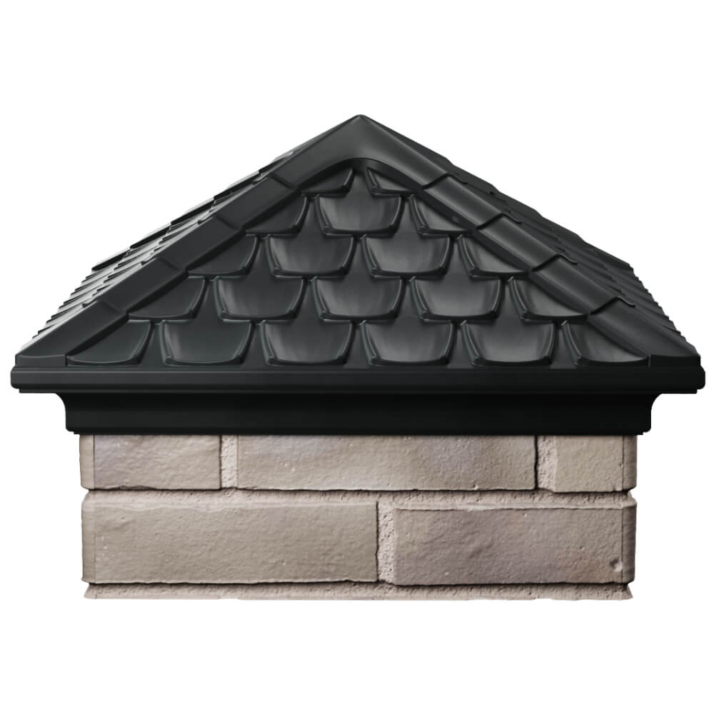 Колпак Zking Эльбрус Черный на столб 1.5х1.5 кирпича (385х385мм) Златоуст фото