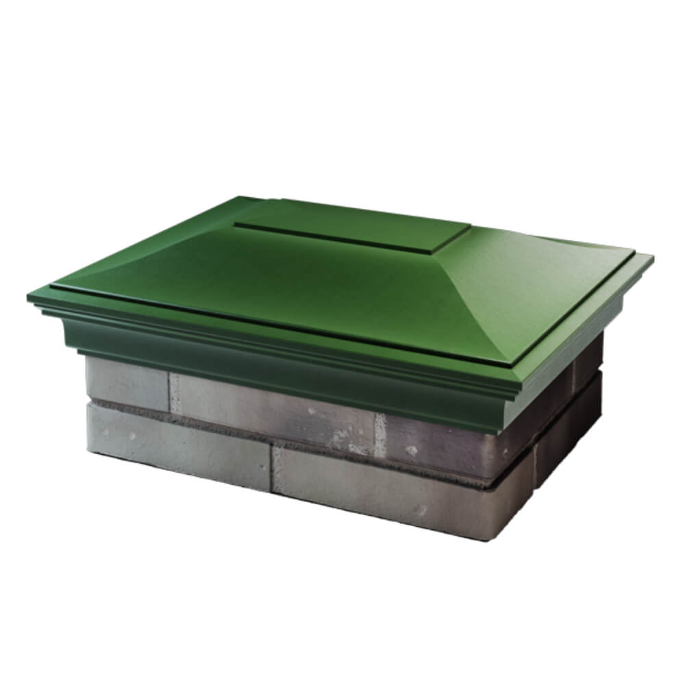 Колпак Zking Монблан Зеленый на столб 2х1.5 кирпича (515х385мм) в Златоусте фото