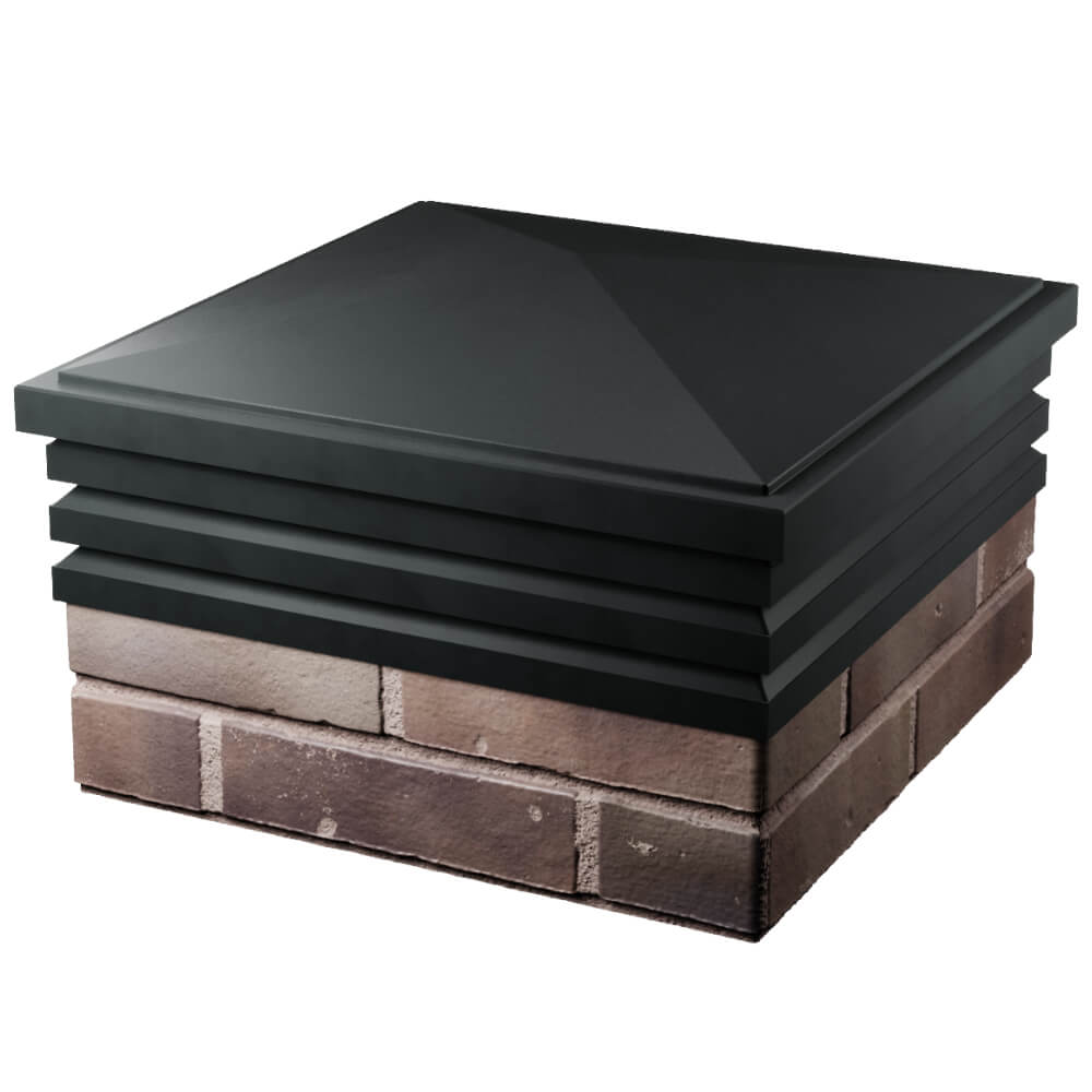 Колпак Zking Бона ХайТек Черный на столб 2х2 кирпича (513х513мм) в Златоусте фото