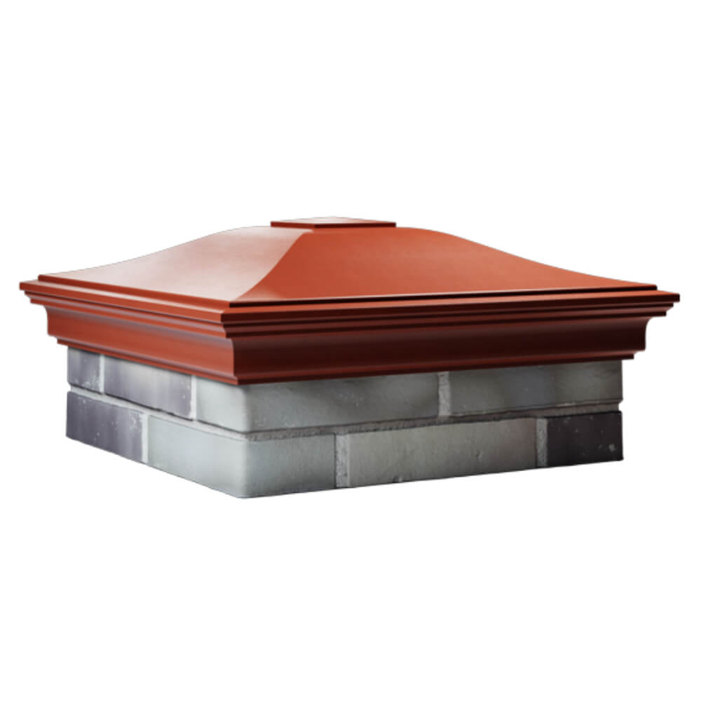 Колпак Zking Монблан Красный на столб 2х2 кирпича (515х515мм) в Златоусте фото