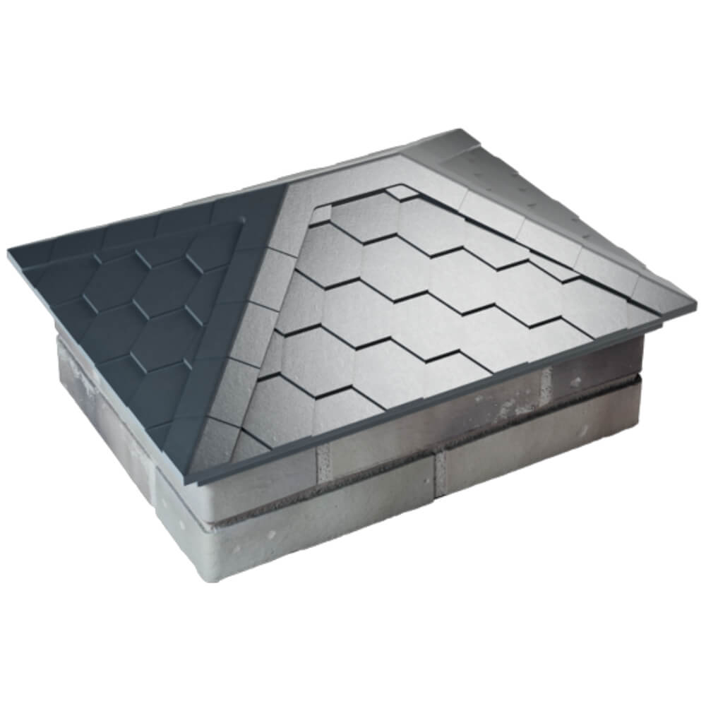 Колпак Zking Эверест Серый на столб 2х1.5 кирпича (520х390мм) Златоуст фото