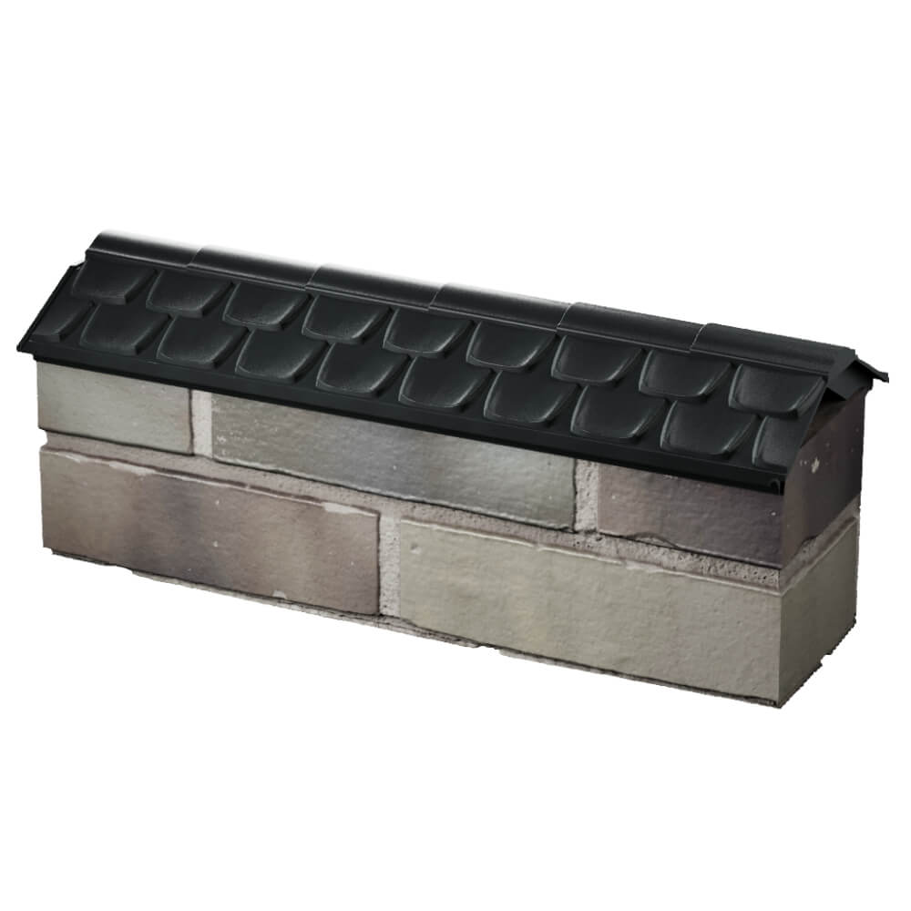 Парапет Zking Эльбрус Черный с посадкой на 0.5 кирпича (130мм) в Златоусте фото