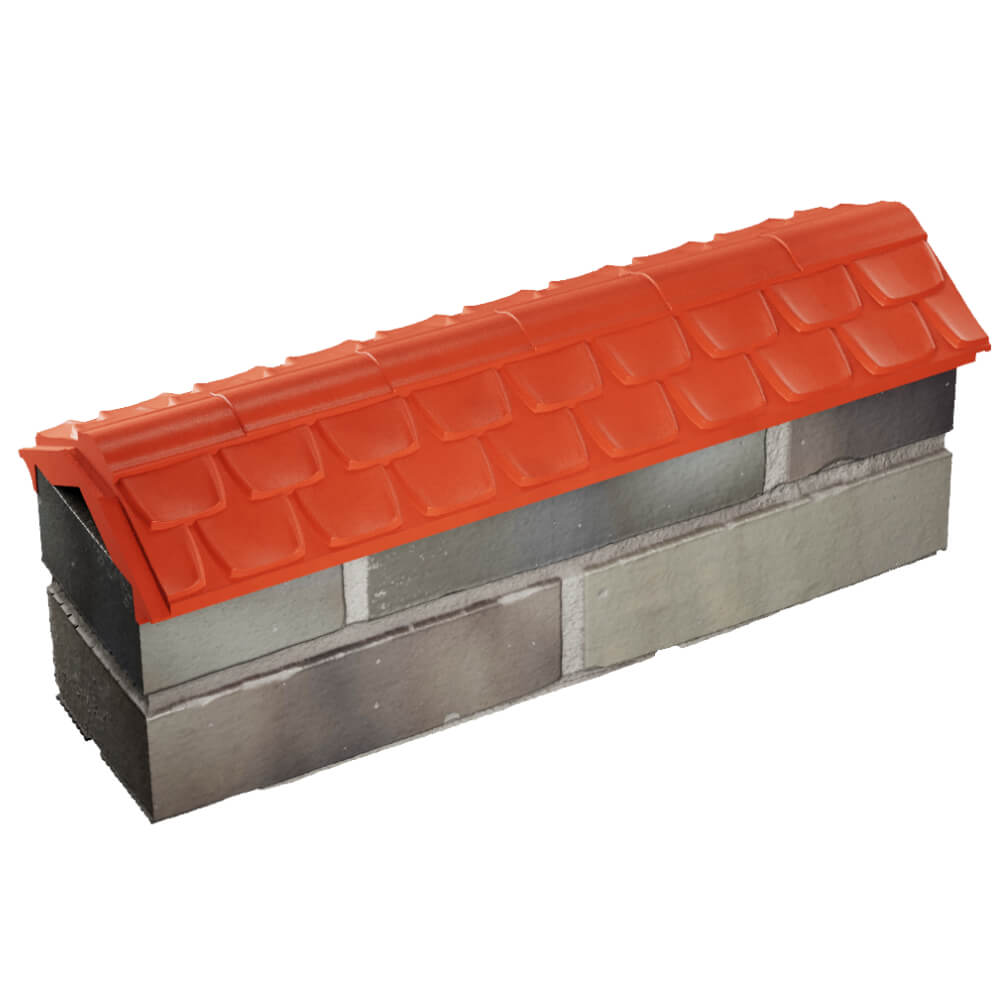 Парапет Zking Эльбрус Красный с посадкой на 0.5 кирпича (130мм) в Златоусте фото