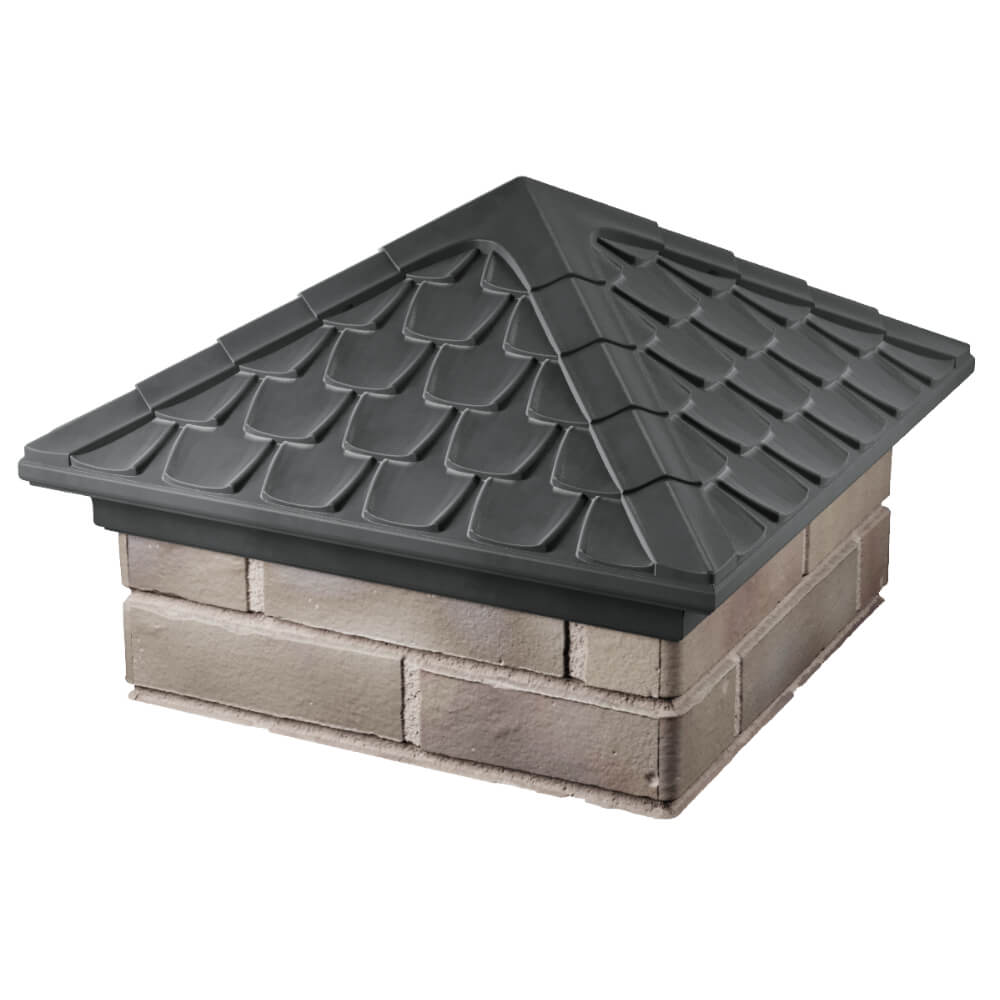 Колпак Zking Эльбрус Серый на столб 1.5х1.5 кирпича (385х385мм) в Златоусте фото