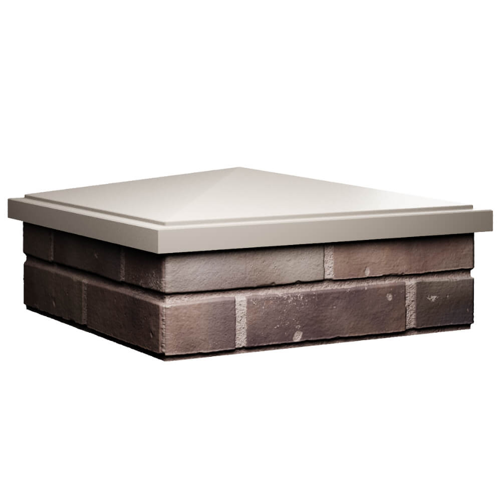 Колпак Zking БонаМоно Бежевый на столб 2х2 кирпича (515х515, 530х530мм) в Златоусте фото