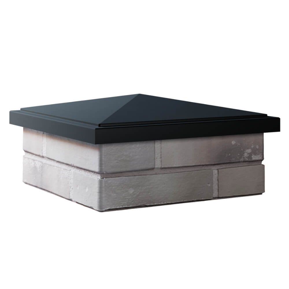 Колпак Zking БонаМоно Черный на столб 1.5х1.5 кирпича (385х385, 400х400мм) в Златоусте фото