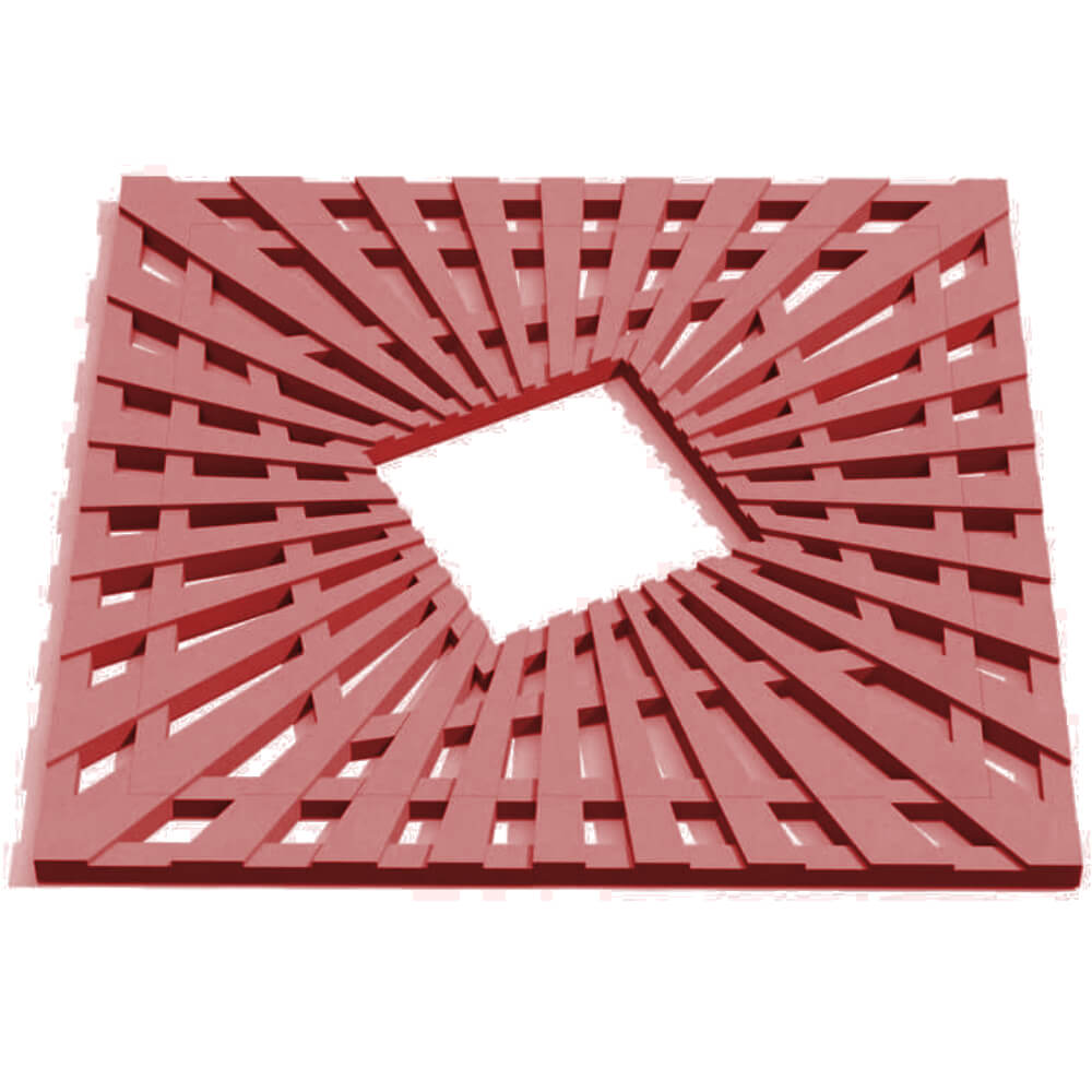 Приствольная решетка для дерева ZKING ATMOSPHERE 1.2х1.2м Красная Златоуст фото