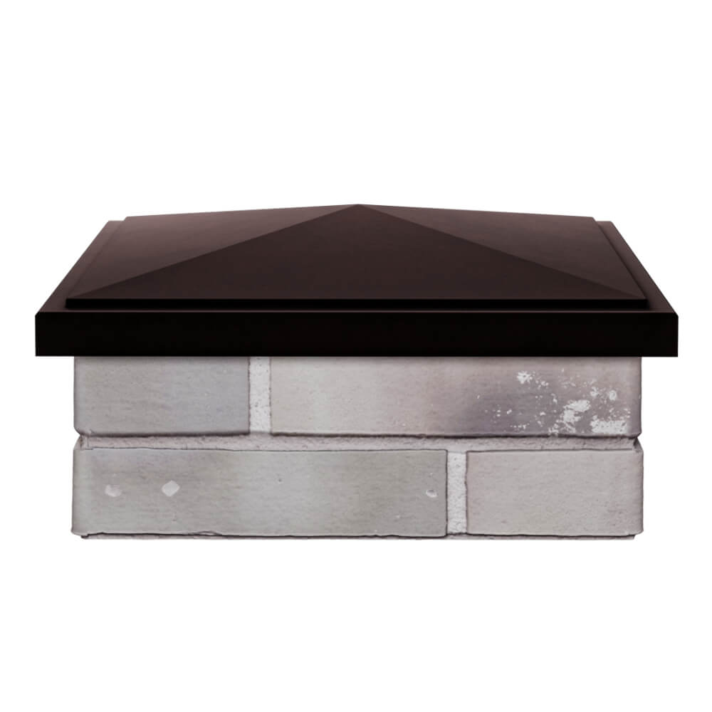 Колпак Zking БонаМоно Коричневый на столб 1.5х1.5 кирпича (385х385, 400х400мм) Златоуст фото