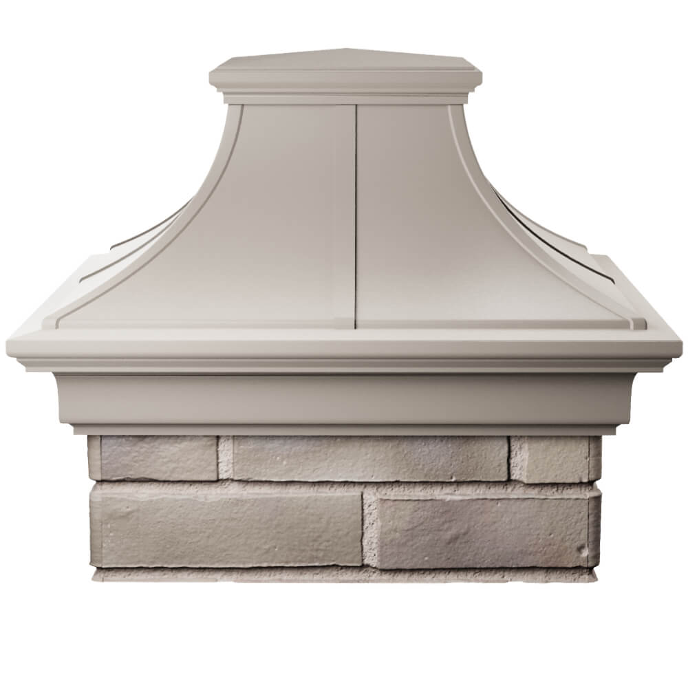 Колпак Zking Монблан Премиум Бежевый на столб 1.5х1.5 кирпича (385х385мм) Златоуст фото