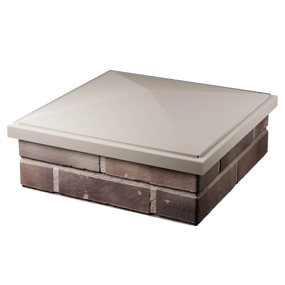 Колпак Zking БонаМоно Бежевый на столб 2х2 кирпича (515х515, 530х530мм) в Златоусте фото