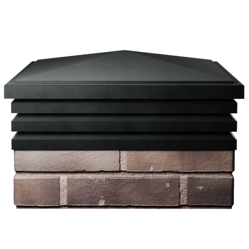 Колпак Zking Бона ХайТек Черный на столб 2х2 кирпича (513х513мм) Златоуст фото