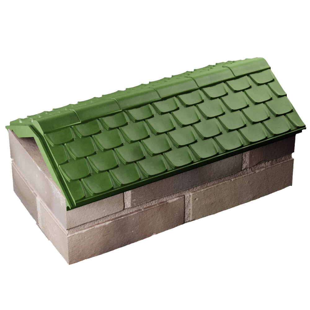 Парапет Zking Эльбрус Зеленый с посадкой на 1 кирпич (255мм) в Златоусте фото