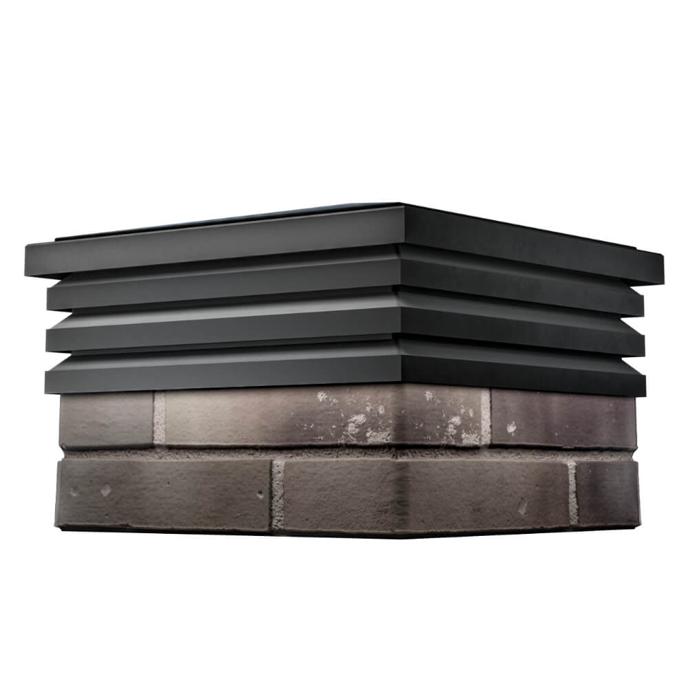 Колпак Zking Бона ХайТек Черный на столб 1.5х1.5 кирпича (385х385мм) в Златоусте фото