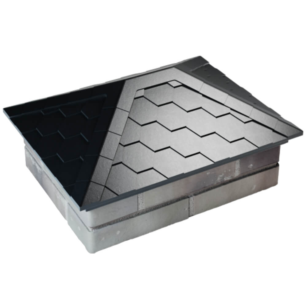 Колпак Zking Эверест Черный на столб 2х1.5 кирпича (520х390мм) Златоуст фото