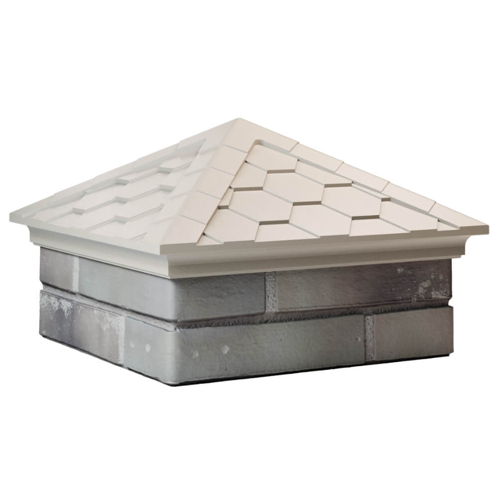 Колпак Zking Эверест Бежевый на столб 1.5х1.5 кирпича (390х390мм) в Златоусте фото