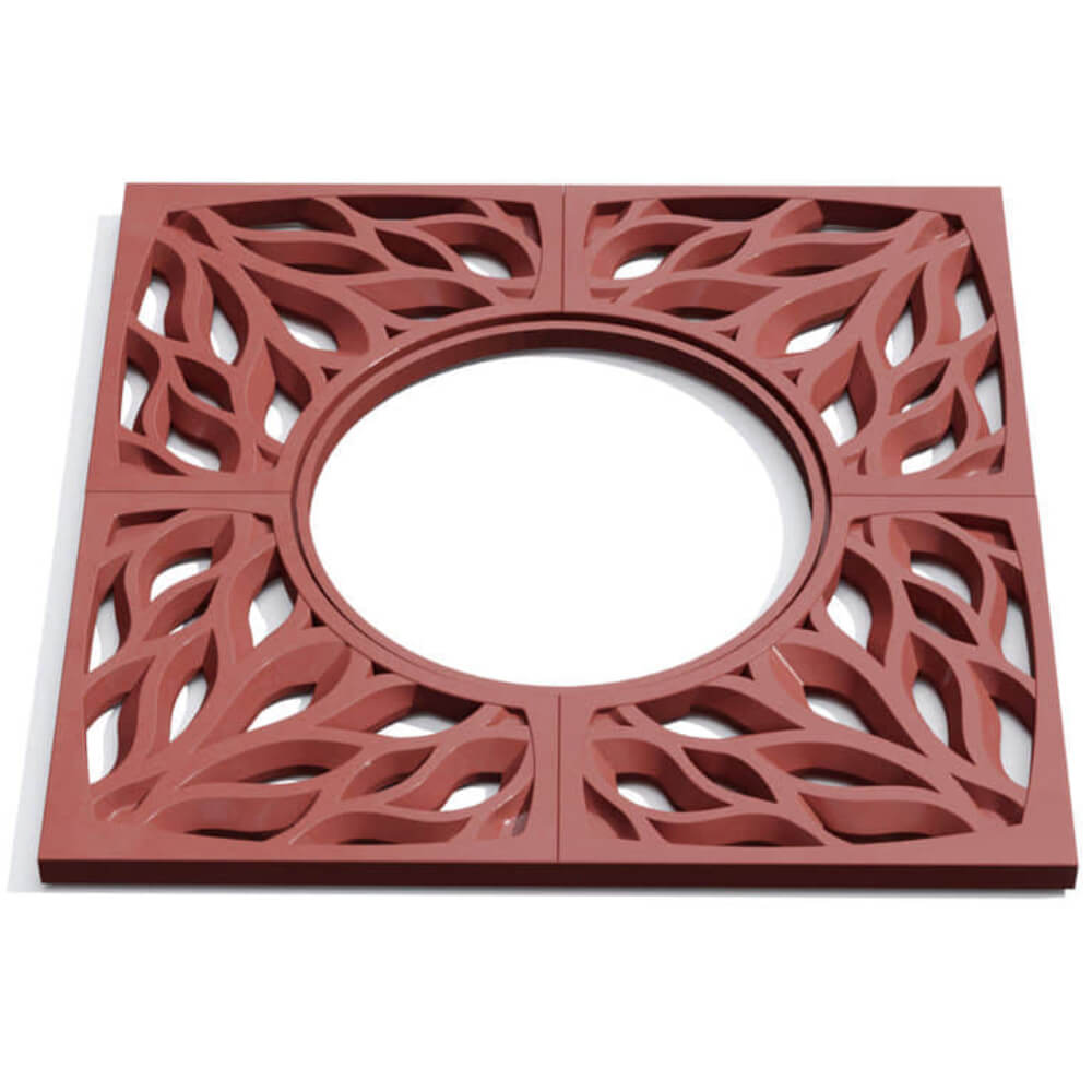 Приствольная решетка для дерева ZKING CRUST 1.2х1.2м Красная Златоуст фото