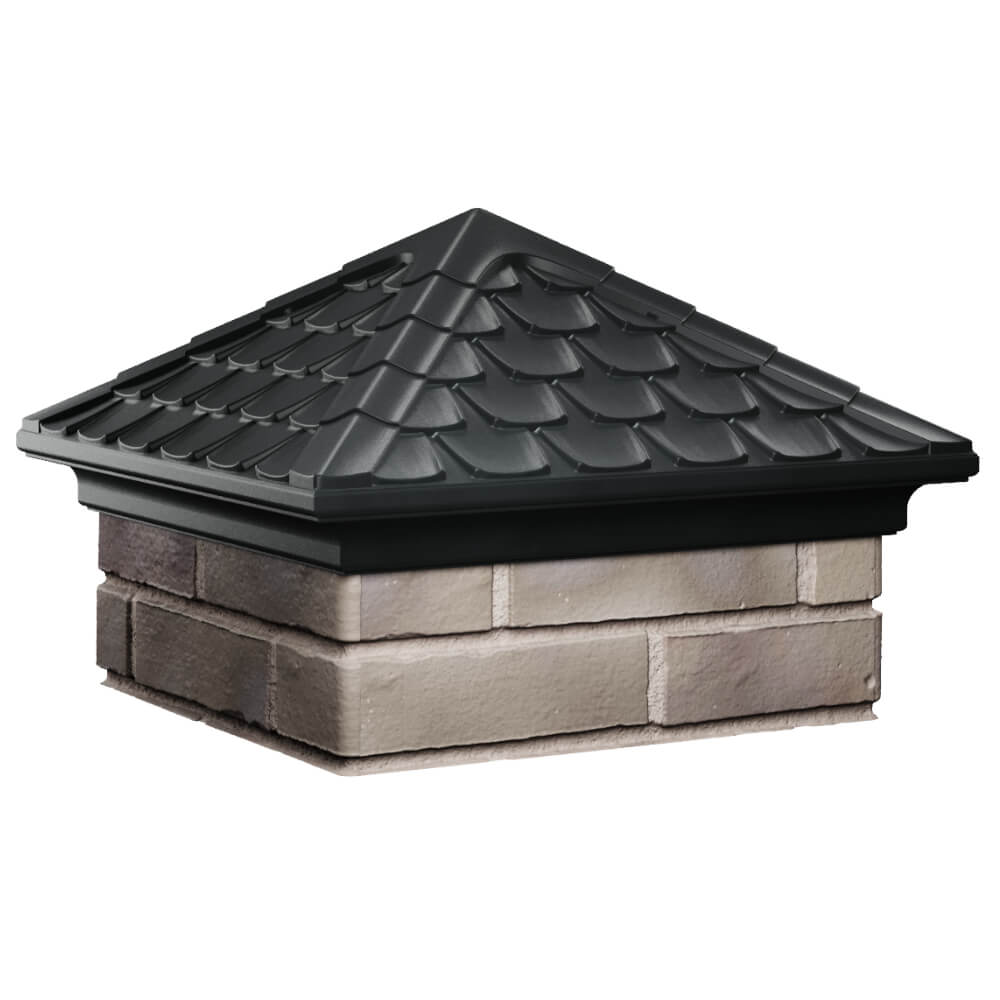 Колпак Zking Эльбрус Черный на столб 1.5х1.5 кирпича (385х385мм) в Златоусте фото