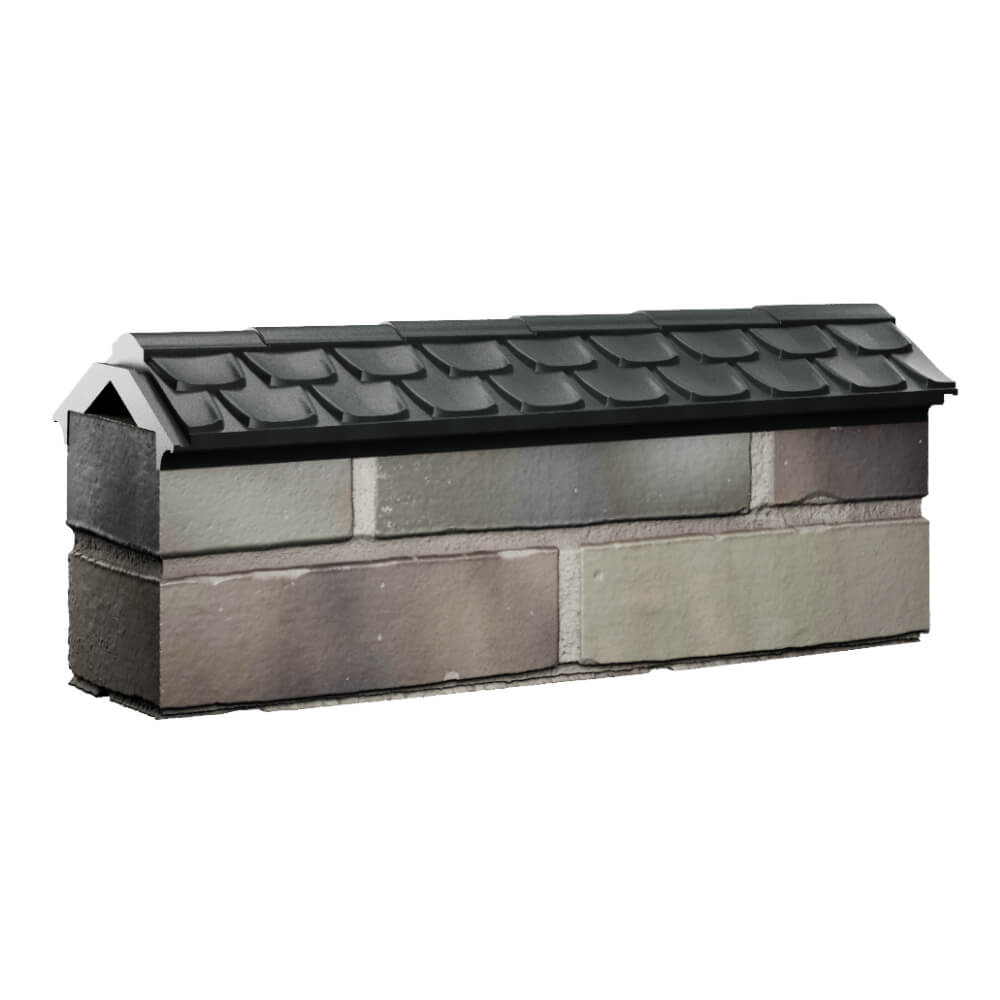 Парапет Zking Эльбрус Черный с посадкой на 0.5 кирпича (130мм) Златоуст фото