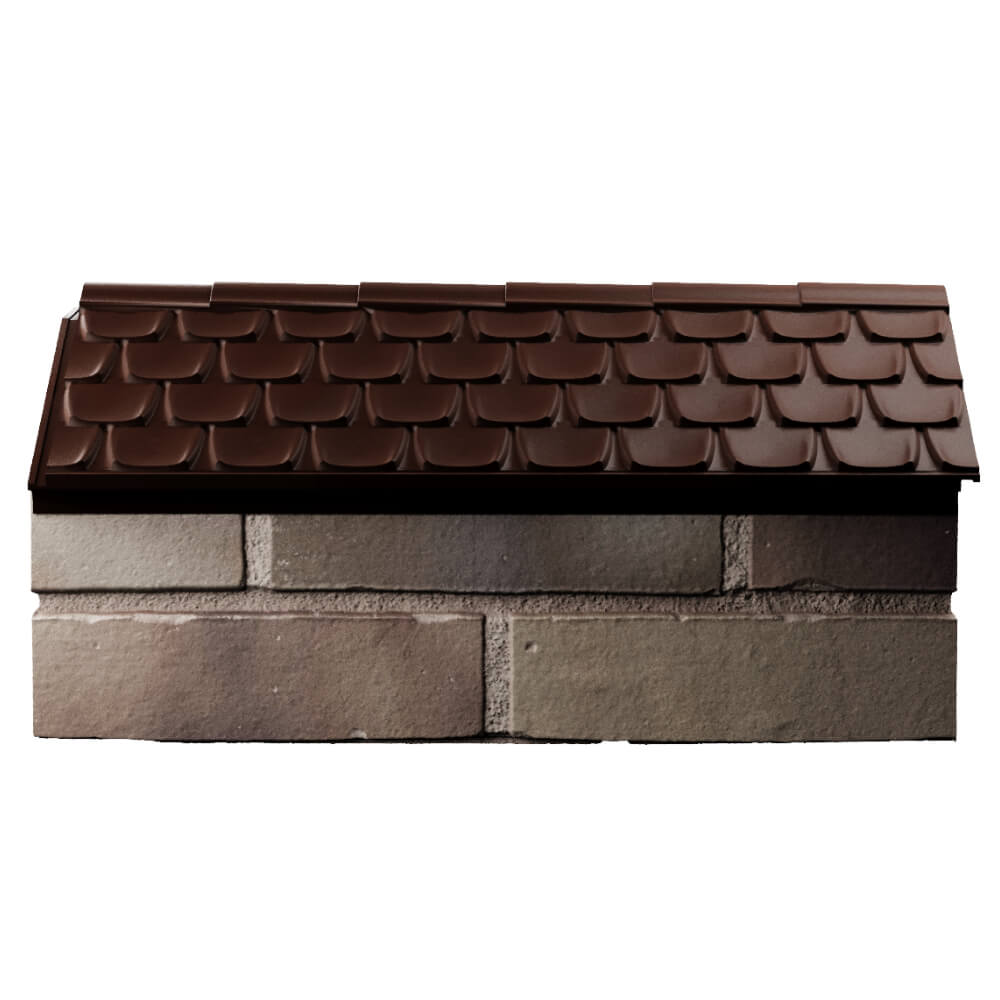 Парапет Zking Эльбрус Коричневый с посадкой на 1 кирпич (255мм) в Златоусте фото
