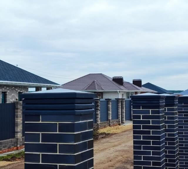 Колпак Zking Бона ХайТек Серый на столб 1.5х1.5 кирпича (385х385мм) в Златоусте фото