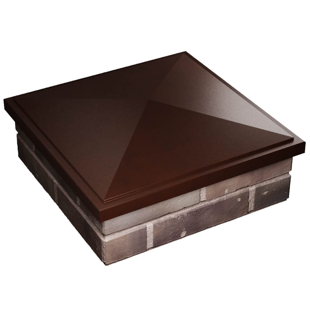 Колпак Zking БонаМоно Коричневый на столб 2х2 кирпича (515х515, 530х530мм) в Златоусте фото