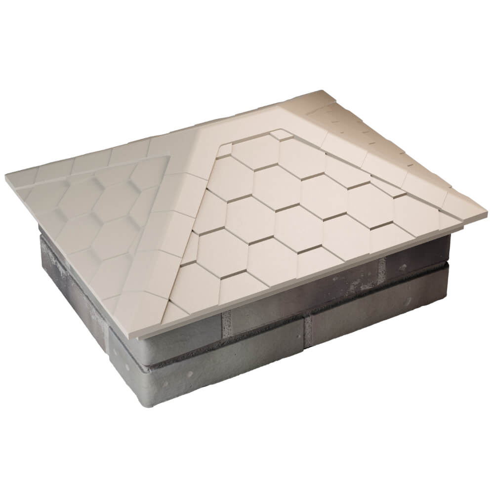 Колпак Zking Эверест Бежевый на столб 2х1.5 кирпича (520х390мм) Златоуст фото