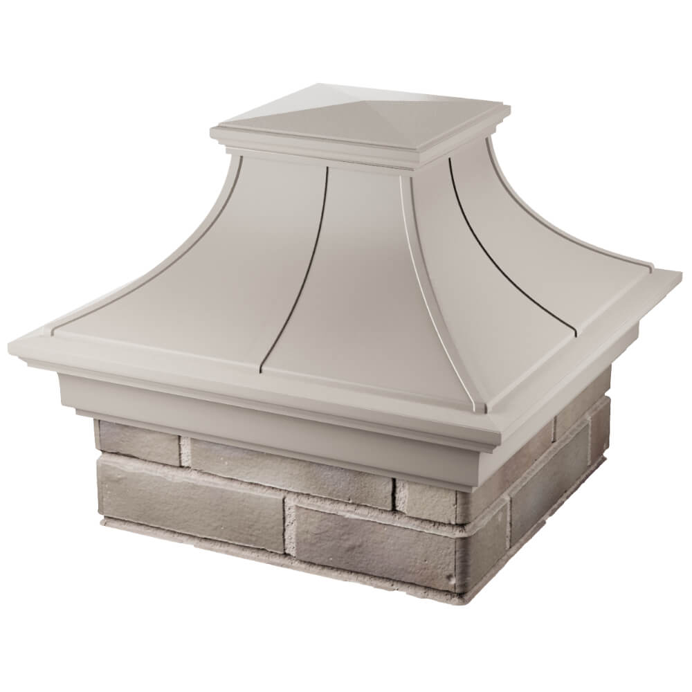 Колпак Zking Монблан Премиум Бежевый на столб 1.5х1.5 кирпича (385х385мм) в Златоусте фото