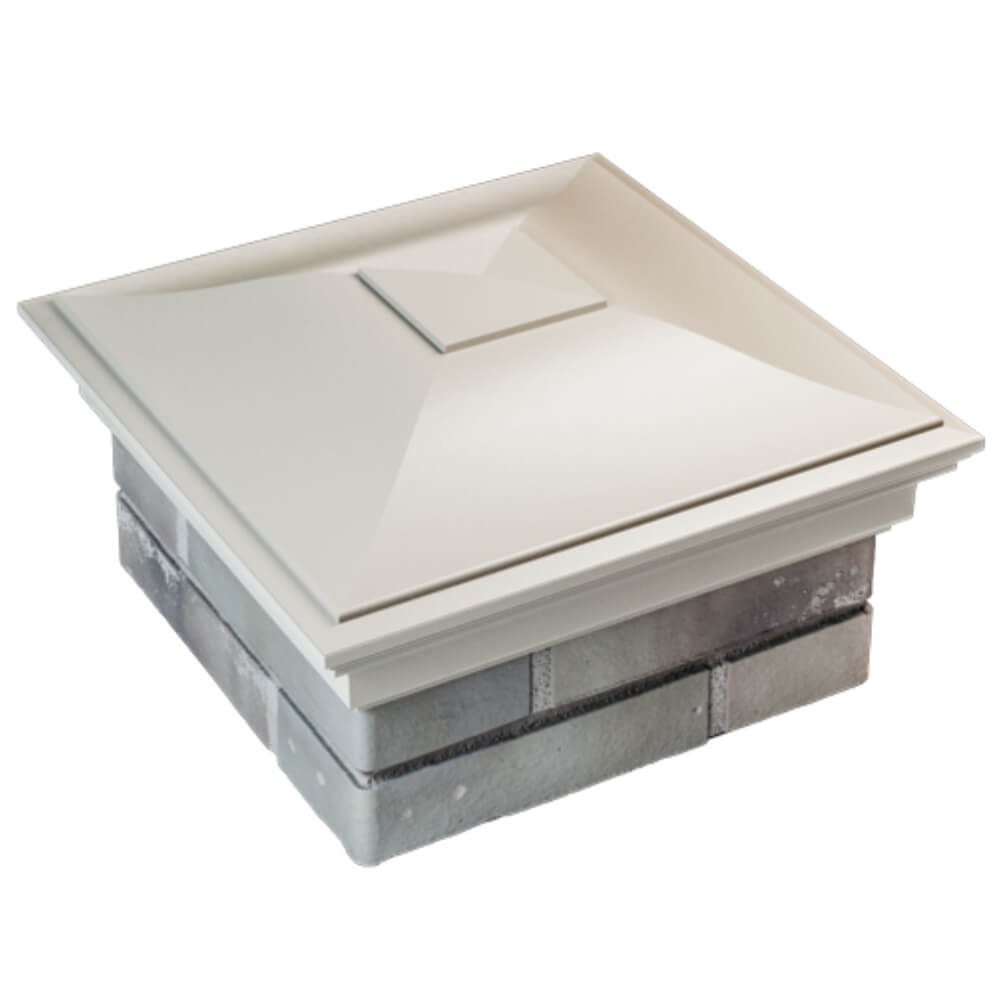 Колпак Zking Монблан Бежевый на столб 1.5х1.5 кирпича (385х385мм) в Златоусте фото