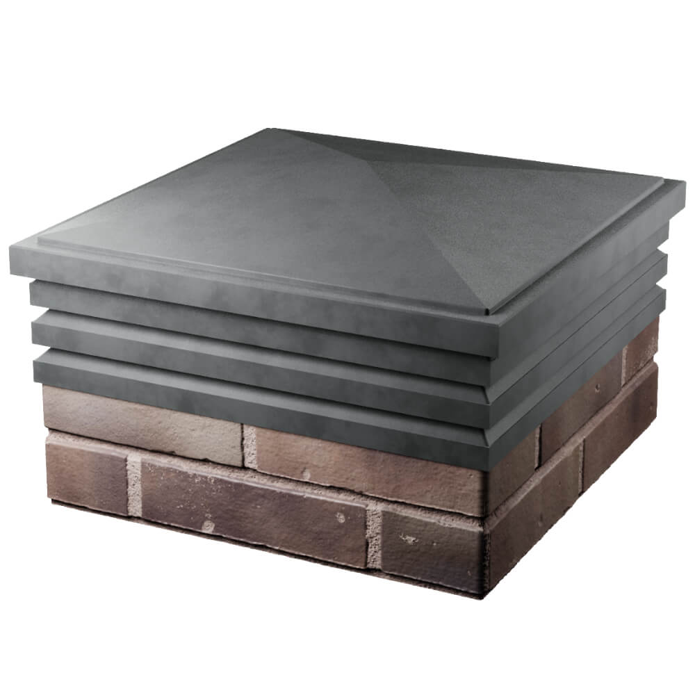 Колпак Zking Бона ХайТек Серый на столб 2х2 кирпича (513х513мм) в Златоусте фото