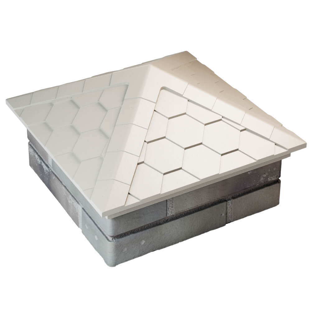 Колпак Zking Эверест Бежевый на столб 1.5х1.5 кирпича (390х390мм) в Златоусте фото