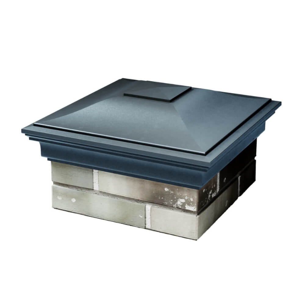 Колпак Zking Монблан Серый на столб 1.5х1.5 еврокирпича 0.7НФ (355х355мм) в Златоусте фото