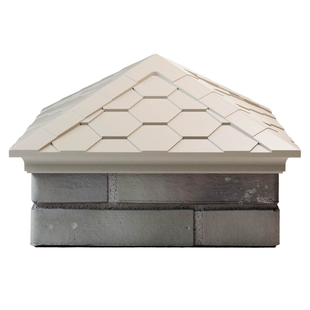 Колпак Zking Эверест Бежевый на столб 1.5х1.5 кирпича (390х390мм) Златоуст фото