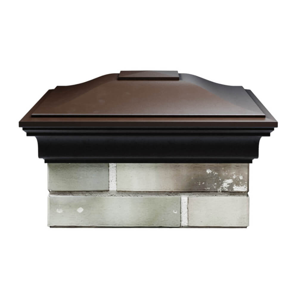 Колпак Zking Монблан Коричневый на столб 1.5х1.5 еврокирпича 0.7НФ (355х355мм) Златоуст фото