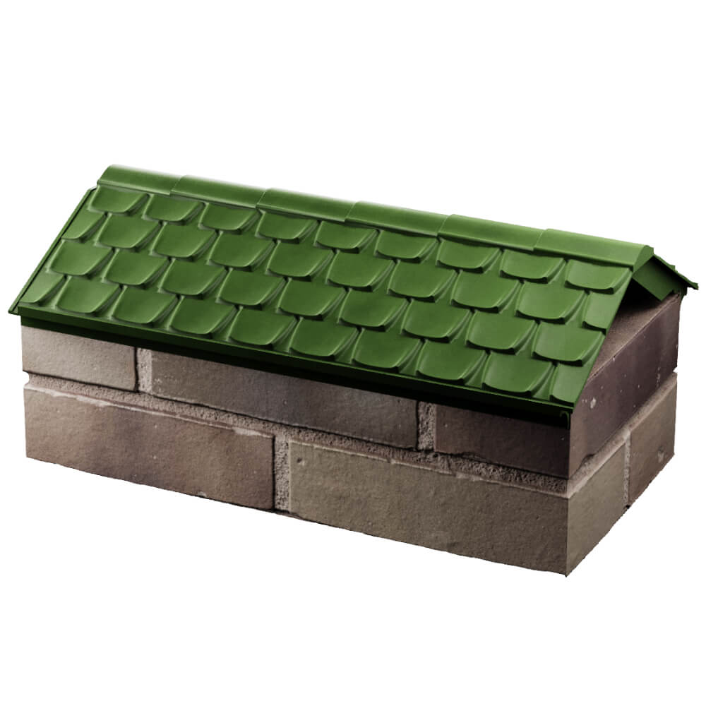 Парапет Zking Эльбрус Зеленый с посадкой на 1 кирпич (255мм) в Златоусте фото