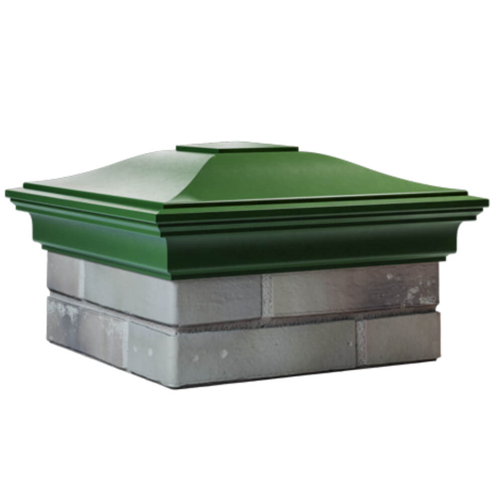 Колпак Zking Монблан Зеленый на столб 1.5х1.5 кирпича (385х385мм) в Златоусте фото